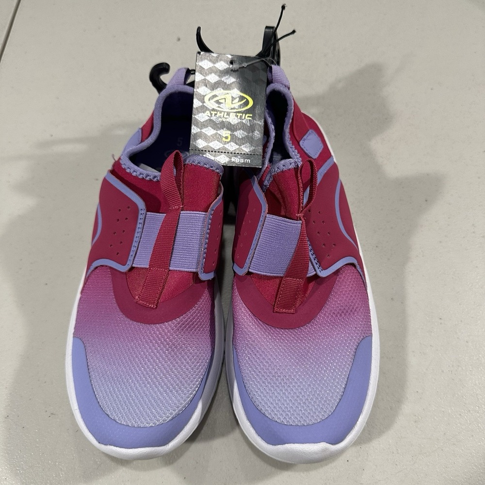 Walmart Athletic Works Toddler Girl StepIn Sneakers Pink Fade Size 5 NWT
